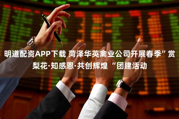 明道配资APP下载 菏泽华英禽业公司开展春季”赏梨花·知感恩·共创辉煌 “团建活动